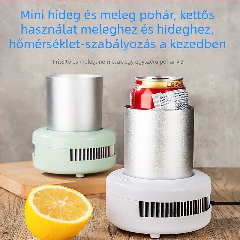 Asztali hűtőpohár hűtéssel és hőmérséklet-szabályozással, 380 ml űrtartalom, Bz-01 modell
