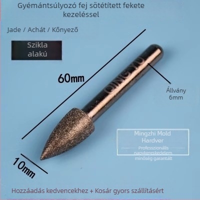 Diamant csiszolófej kerámia csempékhez és jáde faragáshoz, elektromos csiszolófej emery ötvözetből, finom szemcse