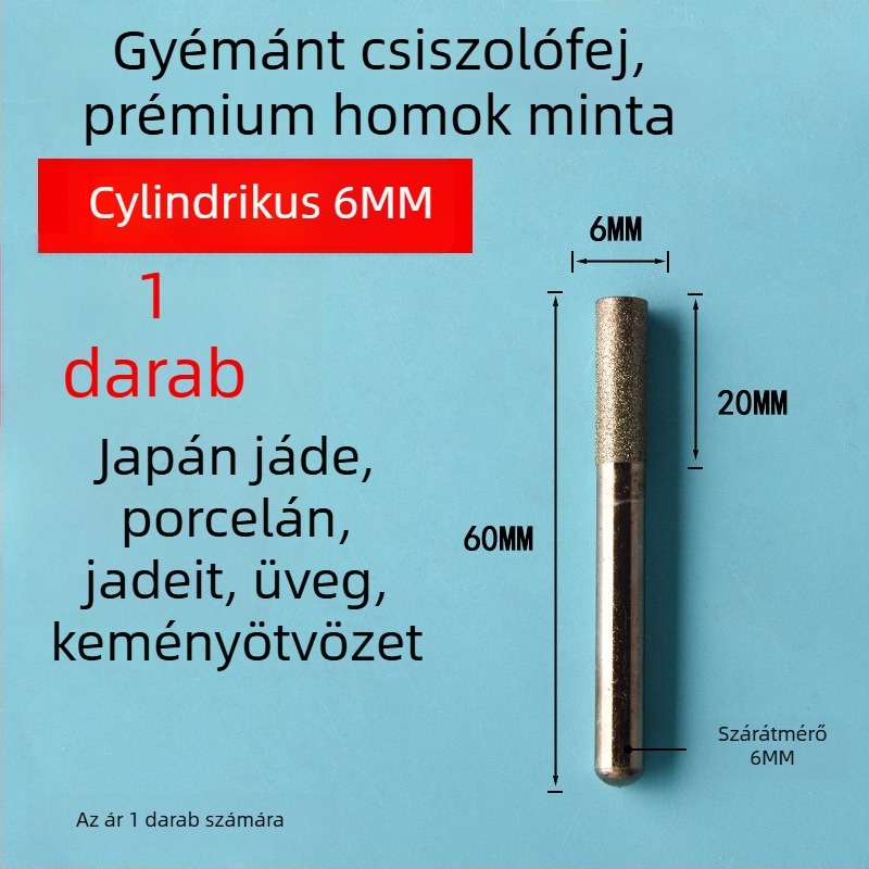 Diamant csiszolófej kerámia csempékhez és jáde faragáshoz, elektromos csiszolófej emery ötvözetből, finom szemcse