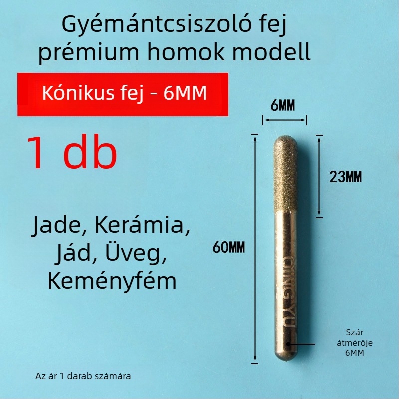 Diamant csiszolófej kerámia csempékhez és jáde faragáshoz, elektromos csiszolófej emery ötvözetből, finom szemcse