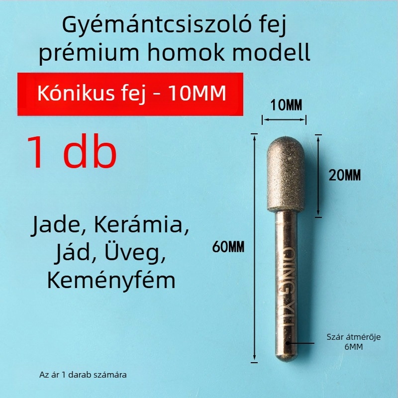 Diamant csiszolófej kerámia csempékhez és jáde faragáshoz, elektromos csiszolófej emery ötvözetből, finom szemcse