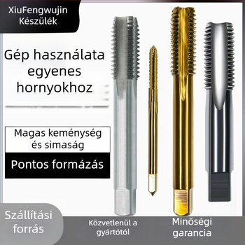 Rozsdamentes acél gépi menetfúró — titán bevonat, kobalttartalom