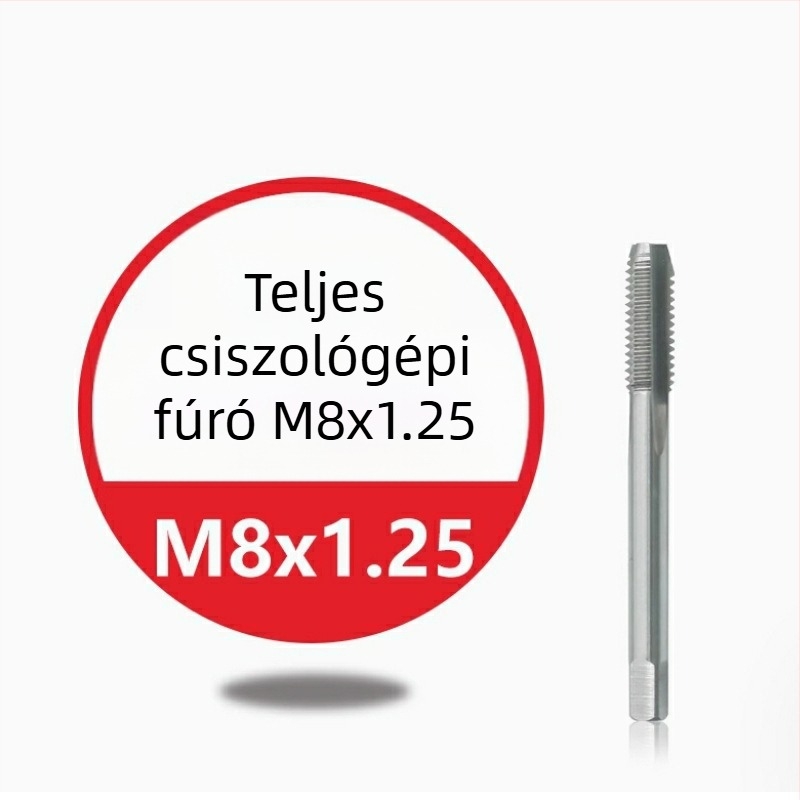 Rozsdamentes acél gépi menetfúró — titán bevonat, kobalttartalom