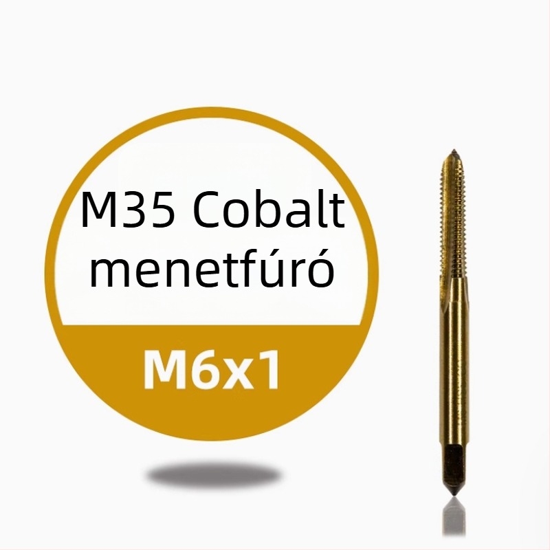 Rozsdamentes acél gépi menetfúró — titán bevonat, kobalttartalom