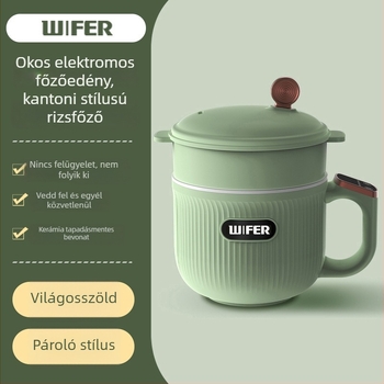 Multifunkcionális elektromos forró fazék és mini rizsfőző, modell Tq-03a, IH fűtés, belső edény rozsdamentes acélból, mikroprocesszoros vezérlés, kapacitás legfeljebb 2 L, felhajtható kialakítás