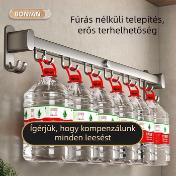 Műanyag konyhai falra szerelhető akasztópolc, telepítés nélkül – spatula, kanál és kés tárolására