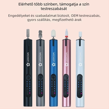 Újratölthető lítium akkumulátoros körömdolgozó, 3.7V, három sebesség, 0.5 m kábel, reszeléshez, gravírozáshoz és polírozáshoz