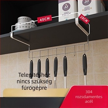 Jemi konyhai falra szerelhető polc – rozsdamentes acél 304, többfunkciós, modern minimalista stílus