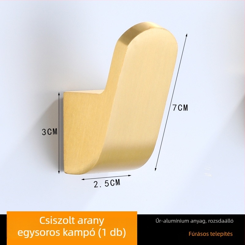 Fali kabátakasztó alumíniumból, spray felületi bevonattal, stílus: Light Luxury, márka Xibaijia, súly 0.1 kg