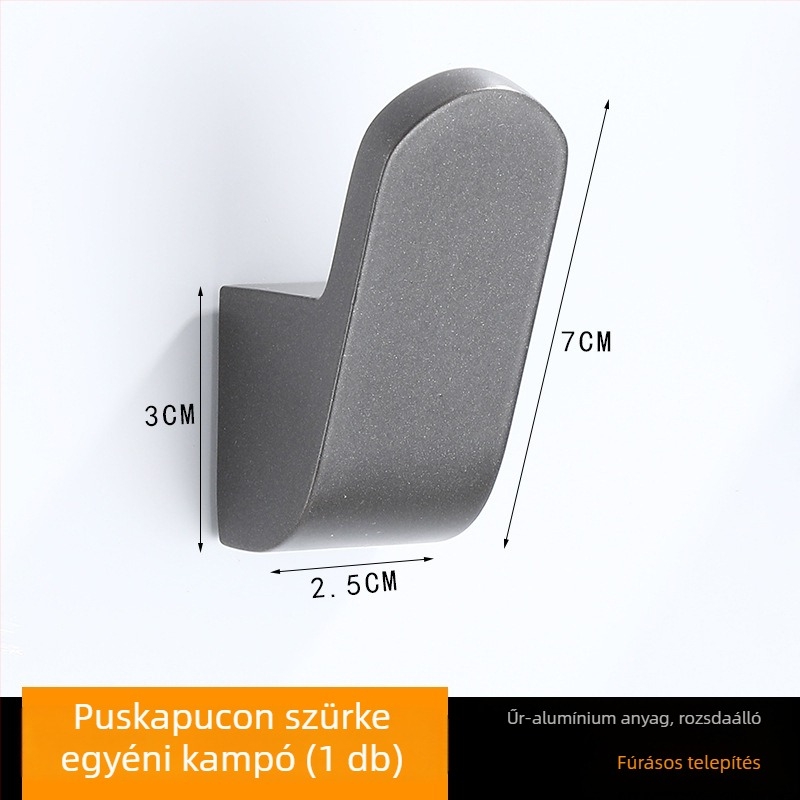 Fali kabátakasztó alumíniumból, spray felületi bevonattal, stílus: Light Luxury, márka Xibaijia, súly 0.1 kg