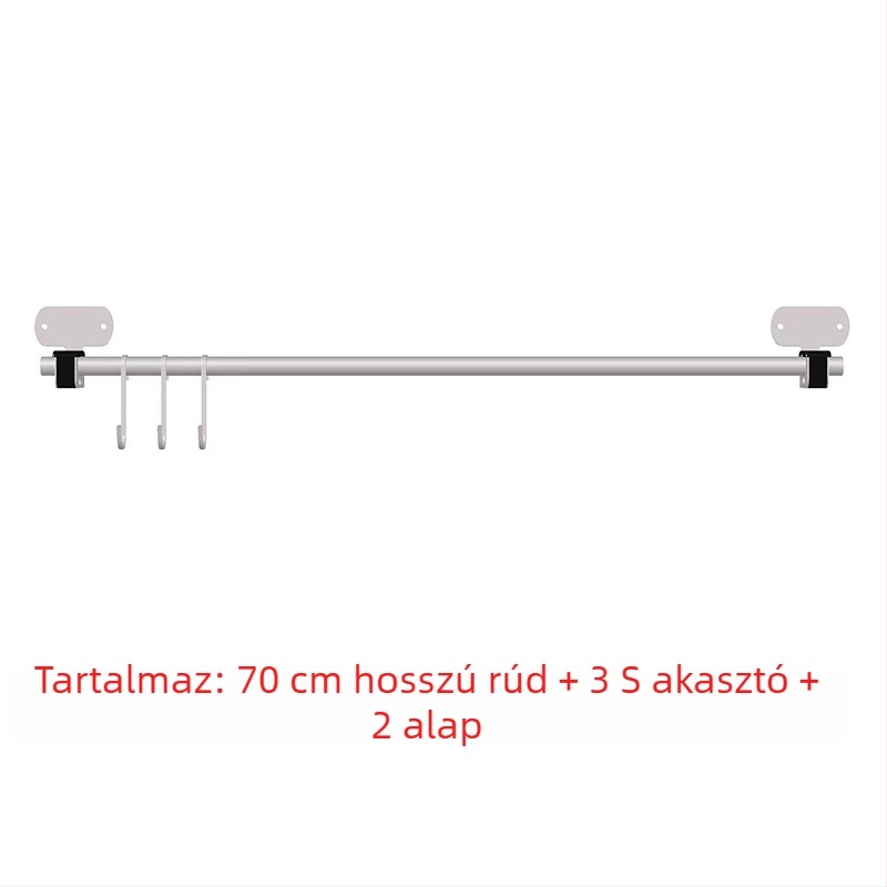 Fali konyhai tároló rozsdamentes acélból, sokoldalú, téglalap alakú, összecsukható kivitel, pálcikák, edények, fűszerek és fedők tárolására