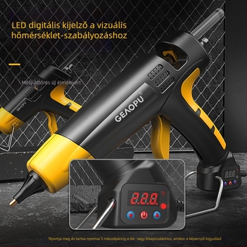 Ipari szintű nagy teljesítményű forró ragasztópisztoly, szabályozható hőmérséklet és nagy viszkozitás háztartási használatra