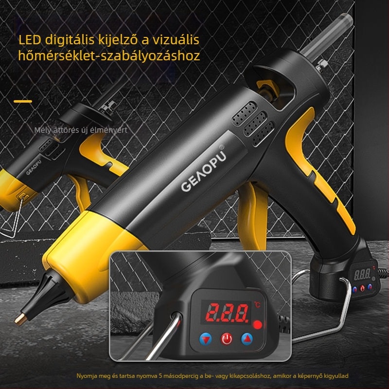 Ipari szintű nagy teljesítményű forró ragasztópisztoly, szabályozható hőmérséklet és nagy viszkozitás háztartási használatra