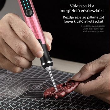 Mini elektromos maró készlet újratölthető lítiumakkumulátorral, gravíró tollal diófa faragáshoz – minden egyben a csiszoláshoz és polírozáshoz: 30 000 rpm, 5 sebesség, 12 órás akkumulátor-élettartam, töltési idő 0,5–1 óra