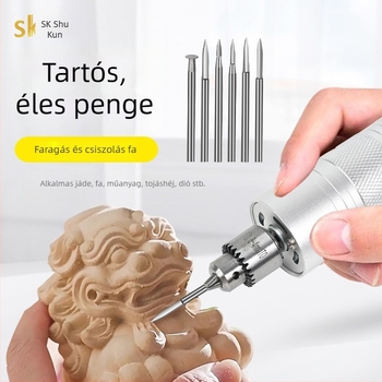 Shuokun Nagy teljesítményű kézi elektromos csiszoló- és gravíró készülék nefrit polírozásához és gravírozásához, hálózati tápellátás, 50V max, alkalmas nefrithez, fához, fémhez, műanyaghoz és DIY projektekhez