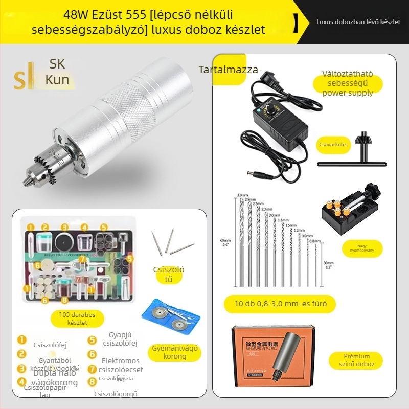 Shuokun Nagy teljesítményű kézi elektromos csiszoló- és gravíró készülék nefrit polírozásához és gravírozásához, hálózati tápellátás, 50V max, alkalmas nefrithez, fához, fémhez, műanyaghoz és DIY projektekhez