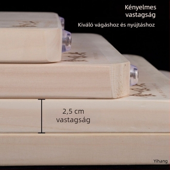 Fűzfa vágódeszka, tömörfa, csúszásmentes, téglalap alakú, kínai stílus