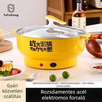 Elektromos forró fazék, belső edény rozsdamentes acélból, 2–3 liter kapacitás, szárazodás elleni funkció, teljesítmény legfeljebb 800 W