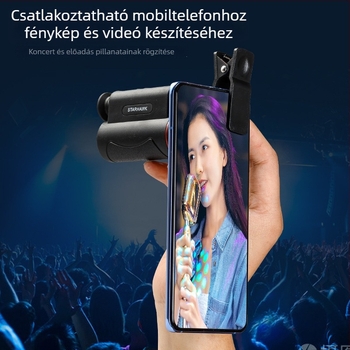 Gumírozott ütésálló binokuláris, kilépő pupilla 1–5 mm, márka Unique