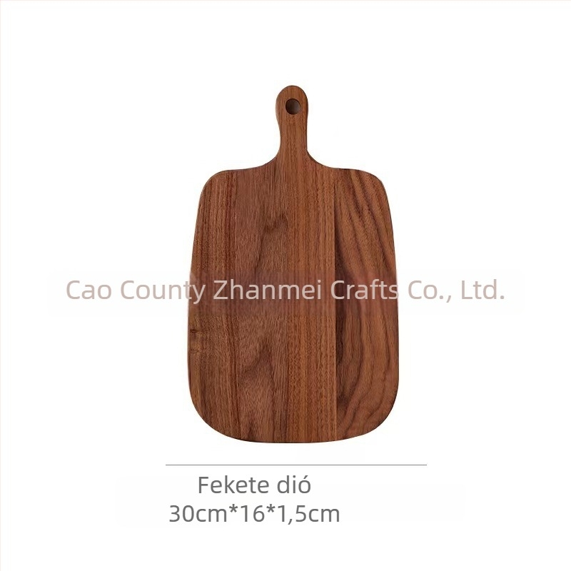 Diófából készült vágódeszka és sajttál – kétoldalas, csúszásmentes, hordozható, háztartási használatra