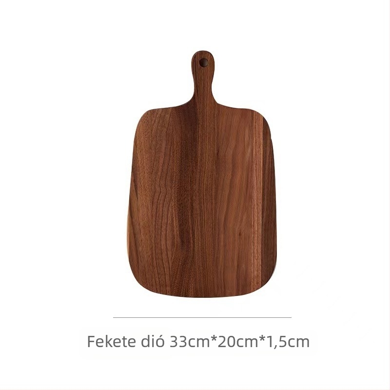 Diófából készült vágódeszka és sajttál – kétoldalas, csúszásmentes, hordozható, háztartási használatra