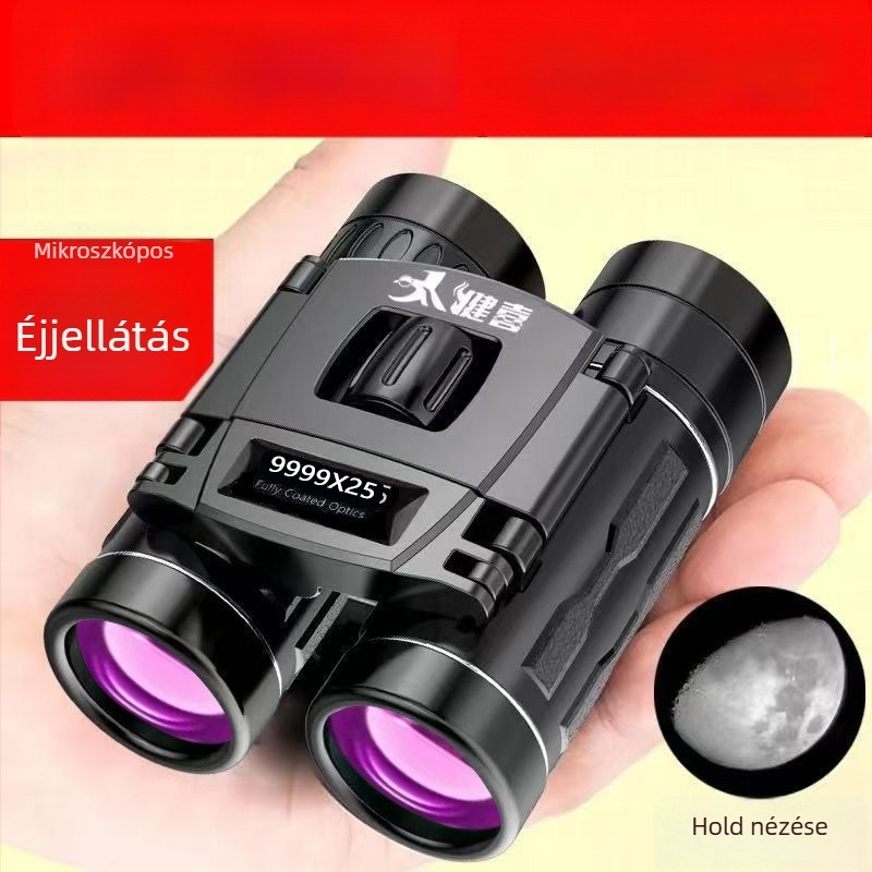 Nagy teljesítményű kültéri binokulár, éjszakai látás, okostelefonnal kompatibilis, koncertekhez