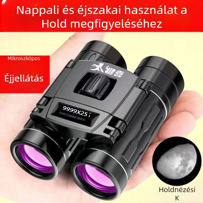Nagy teljesítményű kültéri binokulár, éjszakai látás, okostelefonnal kompatibilis, koncertekhez
