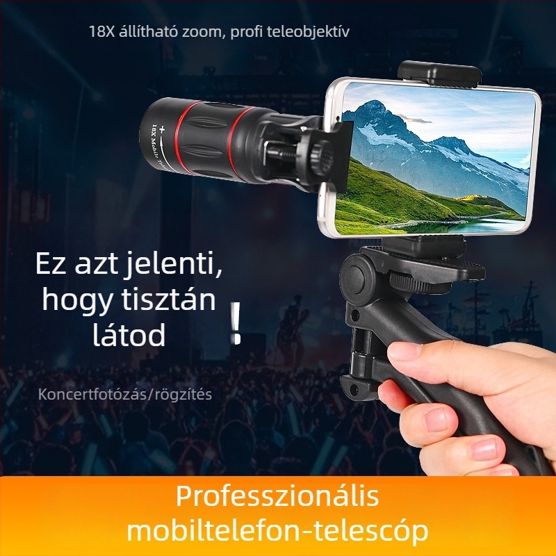 Mobiltelefon teleobjektív lencse kültéri tevékenységekhez (OEM; Import: Nem; Cél: Kültéri tevékenységek)