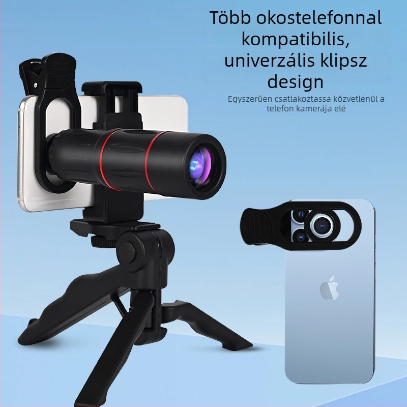 Mobiltelefon teleobjektív lencse kültéri tevékenységekhez (OEM; Import: Nem; Cél: Kültéri tevékenységek)