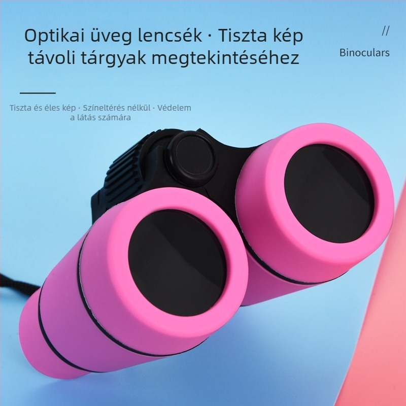Gyerekeknek szóló binokuláris teleszkópos játék, 10x nagyítás, HD kép, állítható fókusz
