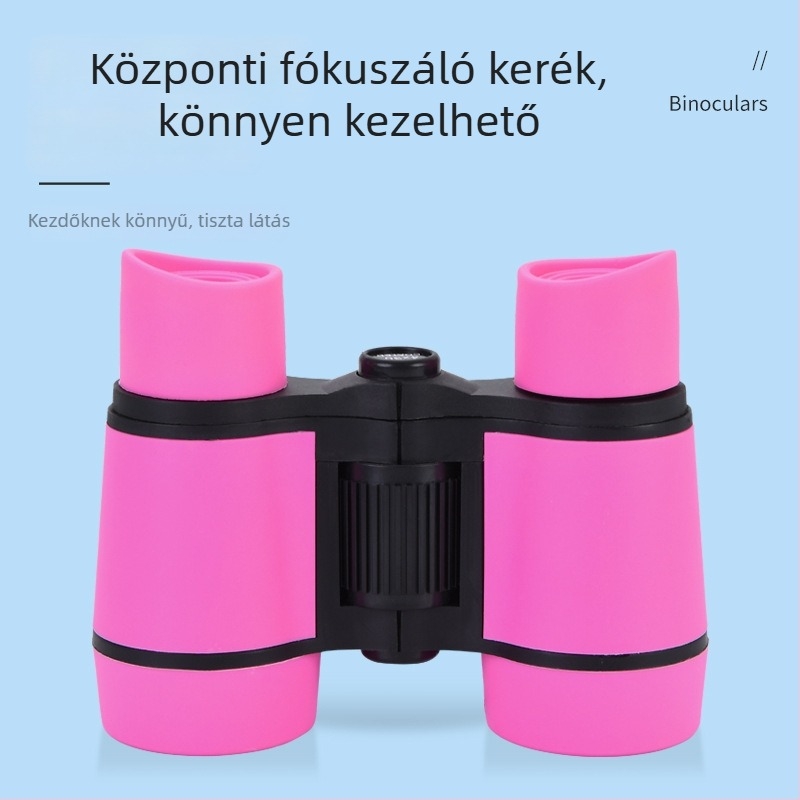 Gyerekeknek szóló binokuláris teleszkópos játék, 10x nagyítás, HD kép, állítható fókusz