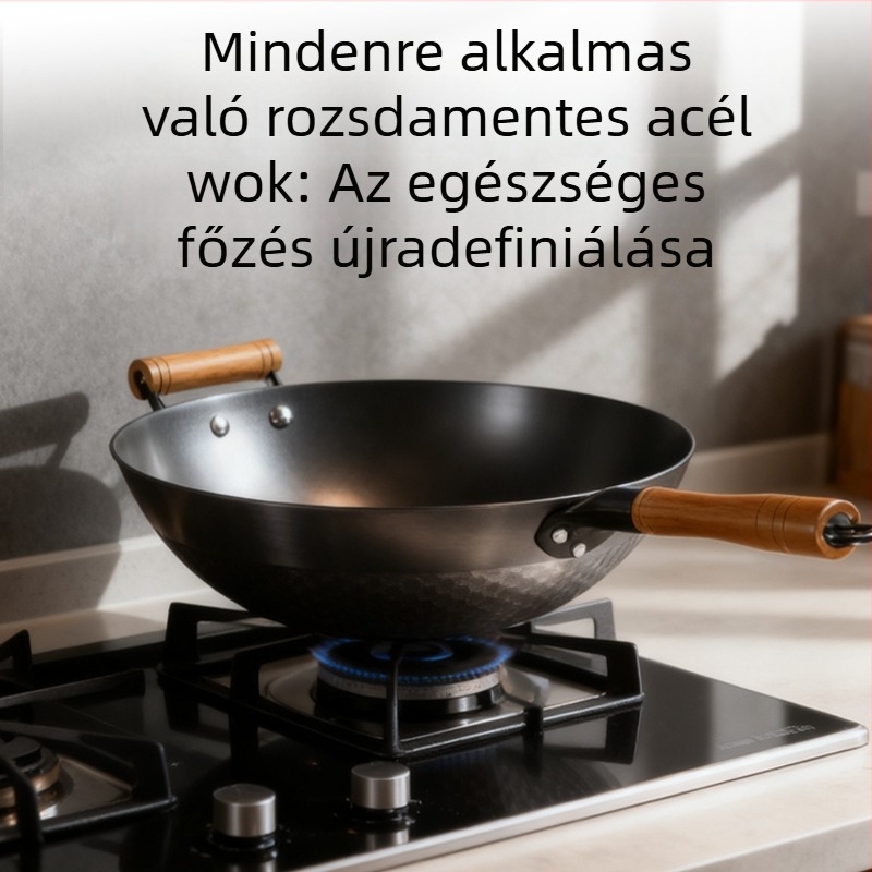Öntöttvas wok ananász mintával, sík aljzattal, kínai stílusú, modell Sh-lhcg-30