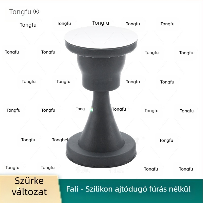 Szilikon ajtóstopper lyukasztás nélkül, csendes ütközésvédő párnával, falra szerelhető