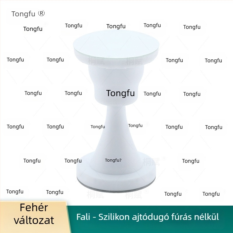 Szilikon ajtóstopper lyukasztás nélkül, csendes ütközésvédő párnával, falra szerelhető