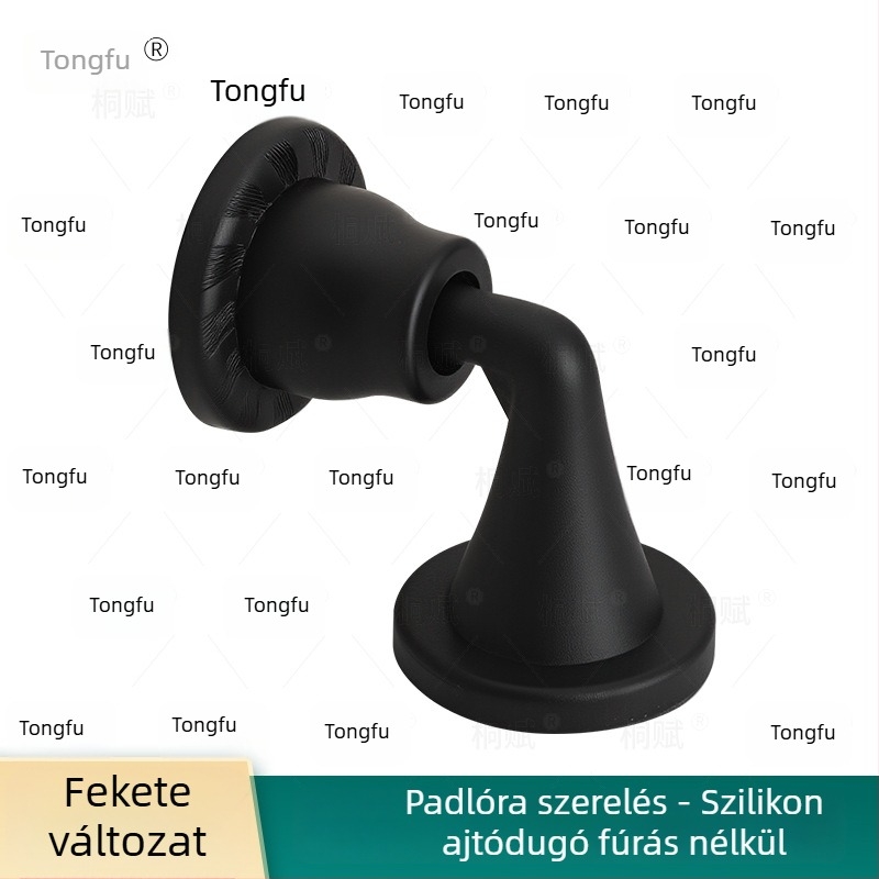 Szilikon ajtóstopper lyukasztás nélkül, csendes ütközésvédő párnával, falra szerelhető