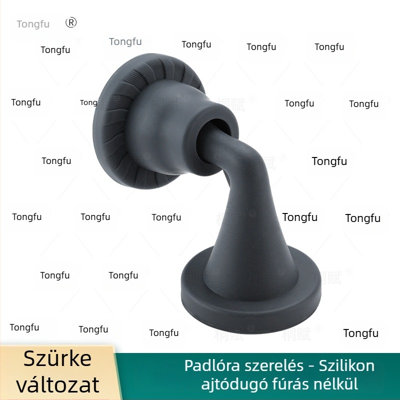 Szilikon ajtóstopper lyukasztás nélkül, csendes ütközésvédő párnával, falra szerelhető