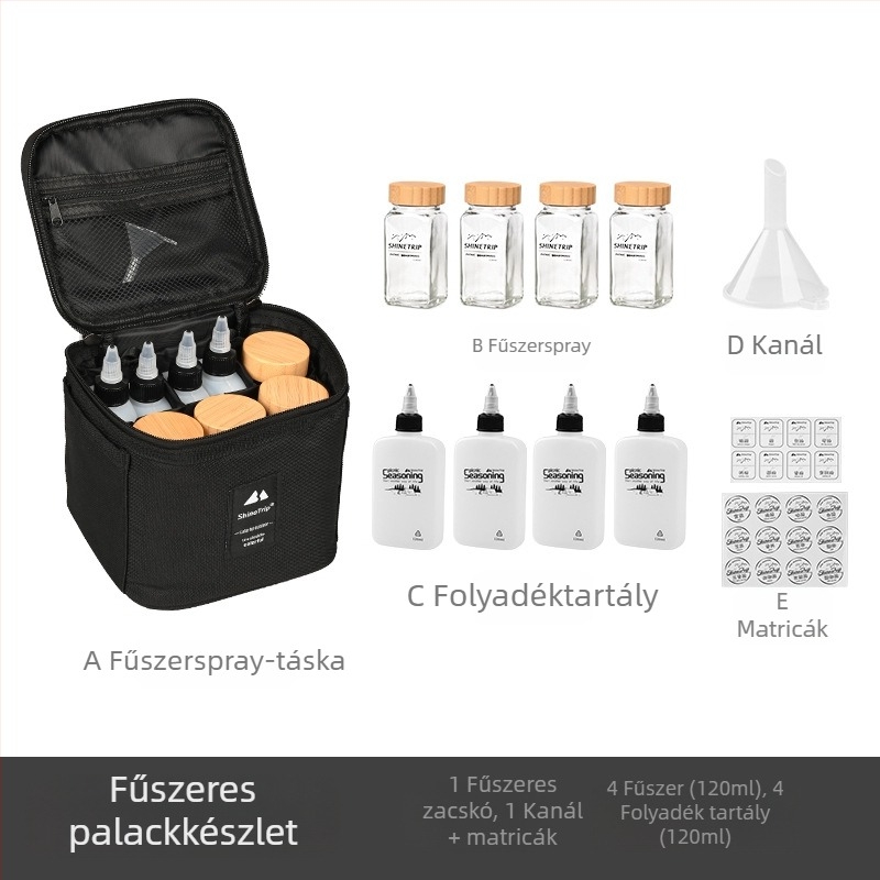 Szabadban használható fűszeres üveg készlet tároló táskával | Márka Shinetrip | Eredet: Kína | Termékkategória: Tároló táska, Egyéb