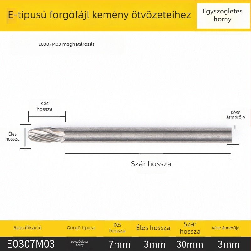 Lapos maró, gyorsacél, bevonat nélküli
