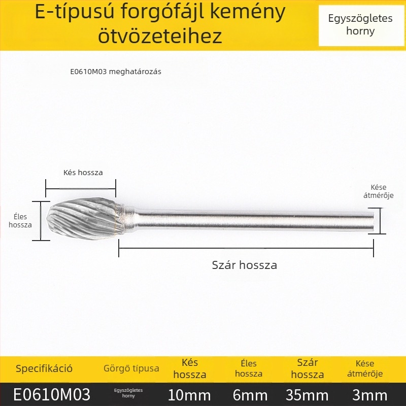 Lapos maró, gyorsacél, bevonat nélküli