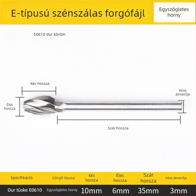 Lapos maró, gyorsacél, bevonat nélküli