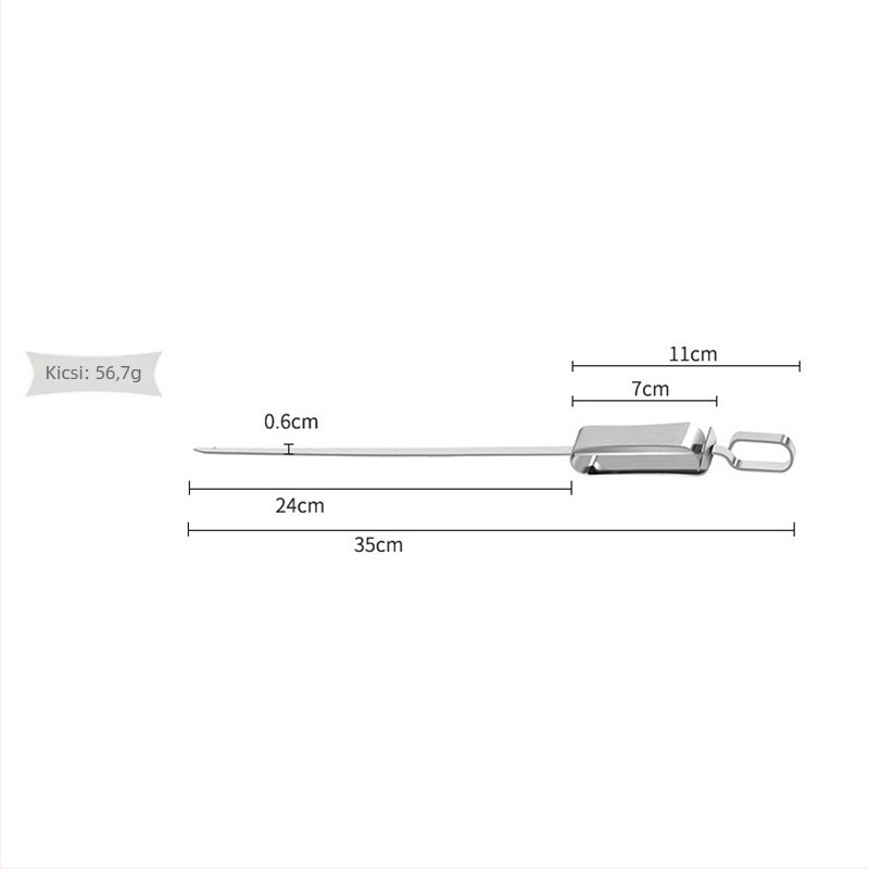 SHI.CC rozsdamentes acél BBQ nyársak – 100 darabos újrafelhasználható készlet, modern minimalist stílus