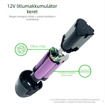 12V lítiumakkumulátor vezeték nélküli fúróhoz, újratölthető, kompatibilis 16.8V eszközökkel