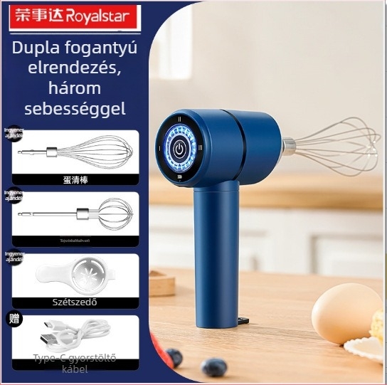 Vezeték nélküli kézi tojáshabosító krémekhez és süteményekhez — 20W, 5V, 50Hz, PP ház