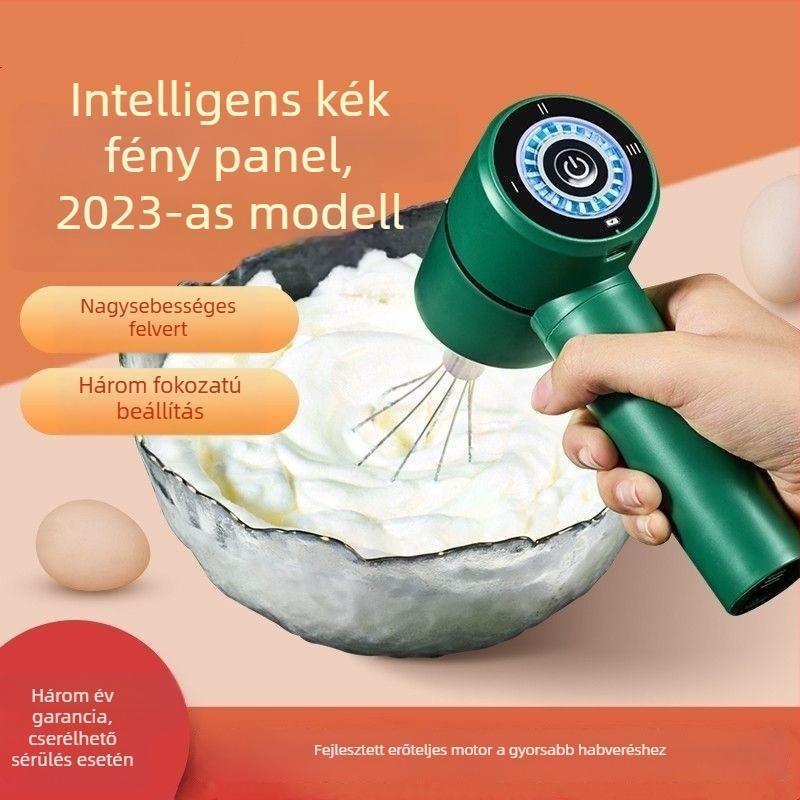 Vezeték nélküli kézi tojáshabosító krémekhez és süteményekhez — 20W, 5V, 50Hz, PP ház