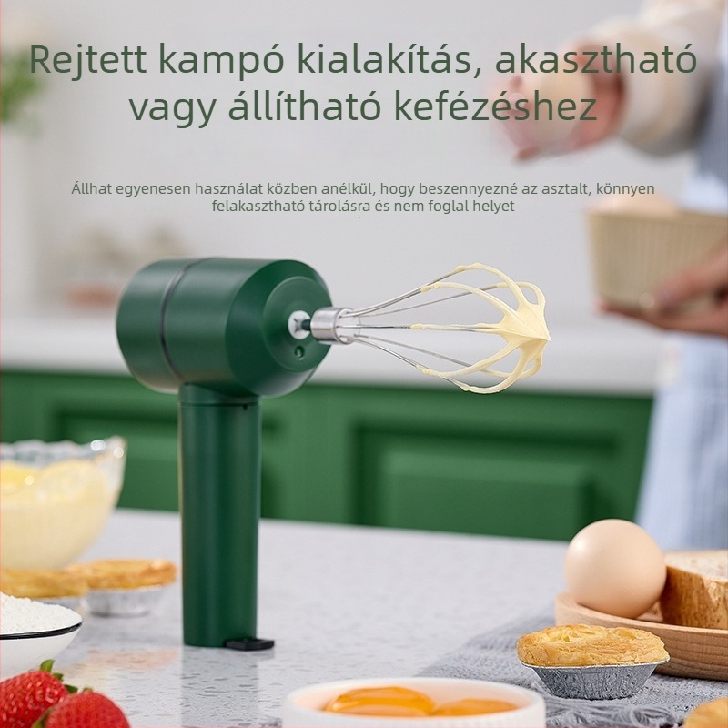 Vezeték nélküli kézi tojáshabosító krémekhez és süteményekhez — 20W, 5V, 50Hz, PP ház