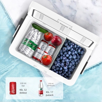 Amoi Xiaoxin autóhűtő kompresszorral, 20 L, hordozható, izolált mini hűtő autóhoz, kollégiumba és otthonra