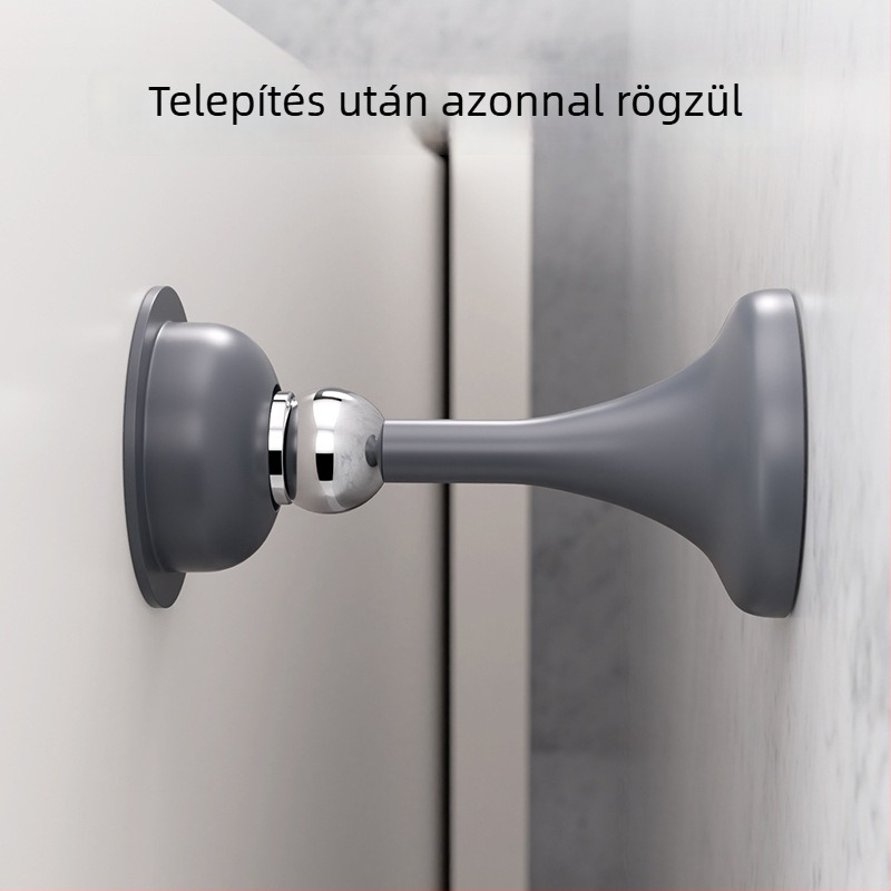Fúrás nélküli mágneses ajtózár szívóval, fürdőszobai ajtóhoz