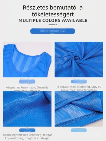 Maihuolang gyerekeknek futball edzés mellény, csíkos háló, poliészter anyag, uniszex, logó testreszabás