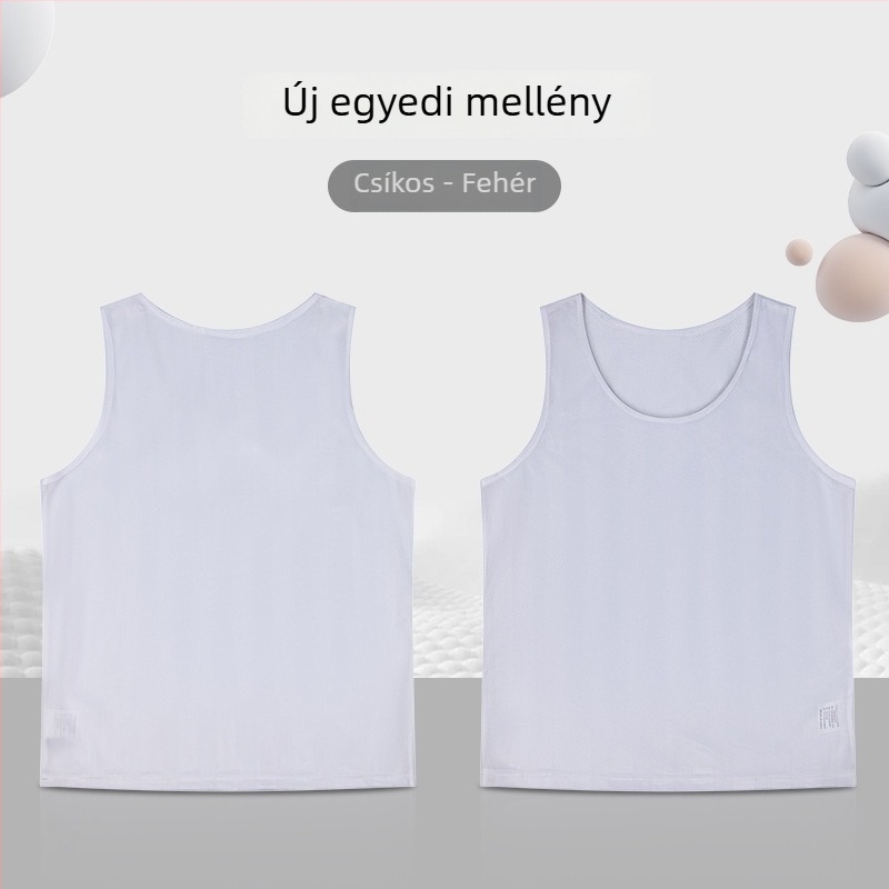 Maihuolang gyerekeknek futball edzés mellény, csíkos háló, poliészter anyag, uniszex, logó testreszabás