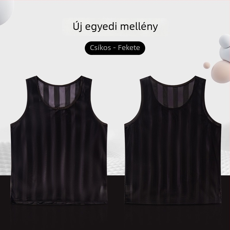 Maihuolang gyerekeknek futball edzés mellény, csíkos háló, poliészter anyag, uniszex, logó testreszabás